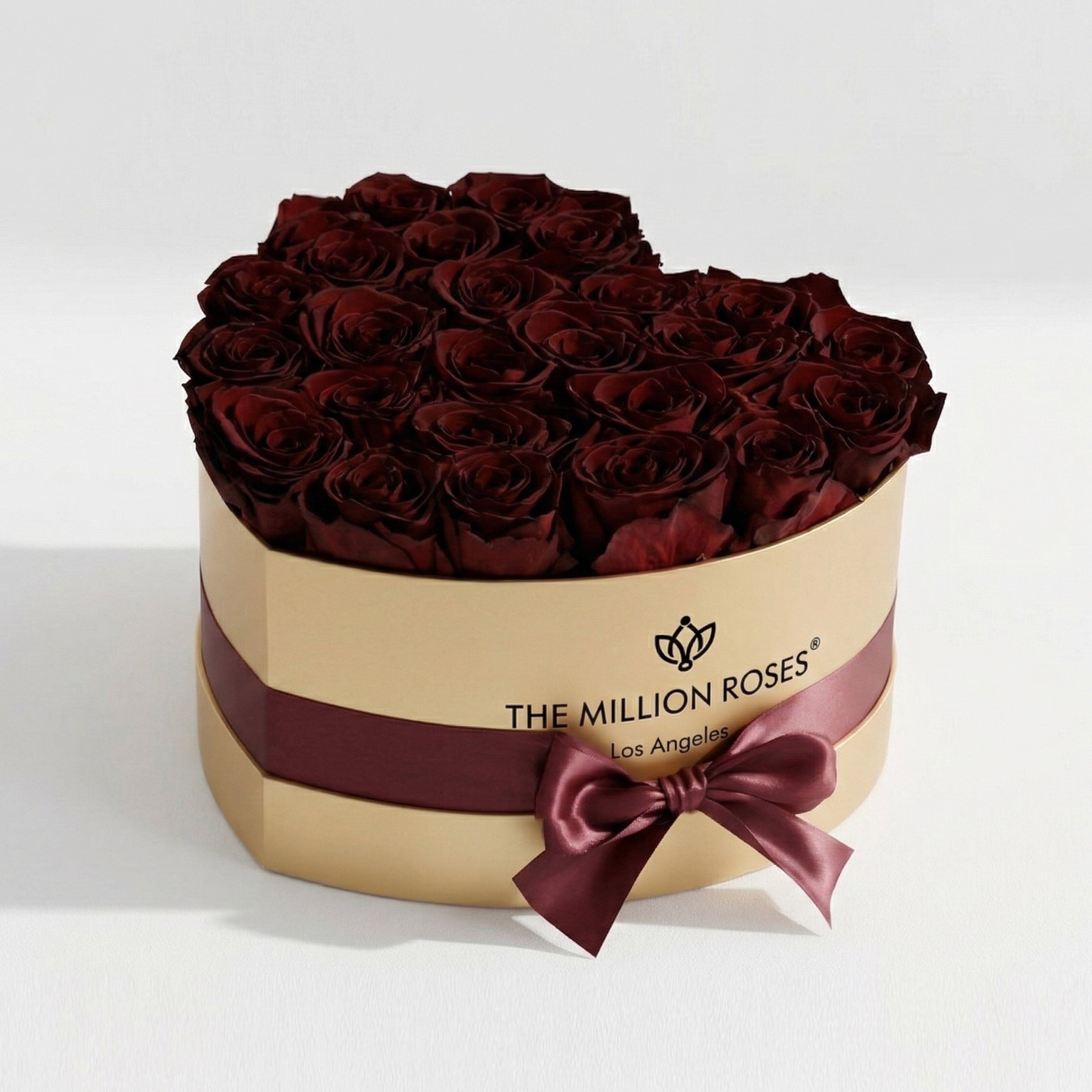 Heart Gold Box | Black Label Edition | Burgundy Roses